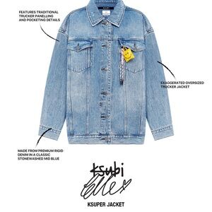 Ksubi Mid Blue Oversized Denim Jacket